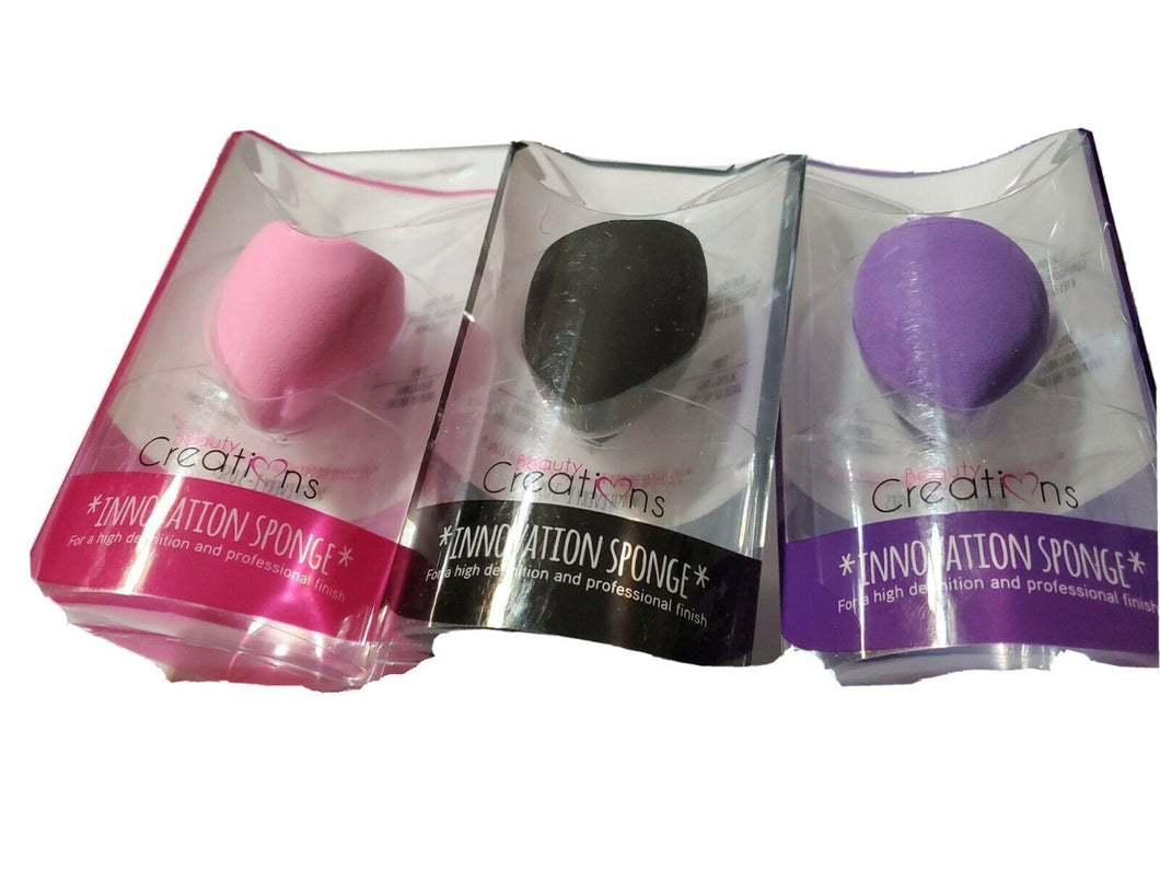 Beauty Creations- Innovation Sponges ( Pink,Purple and Black)